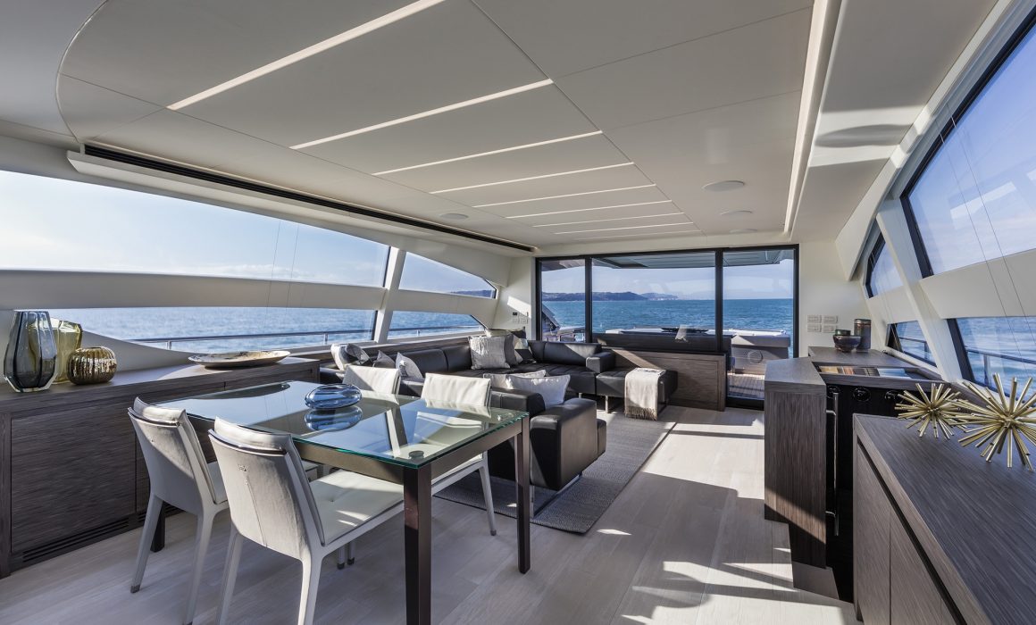 Pershing 82 main deck